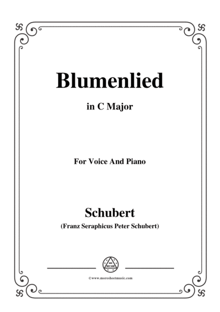 Schubert-Blumenlied,in C Major,D.431,for Voice and Piano image number null
