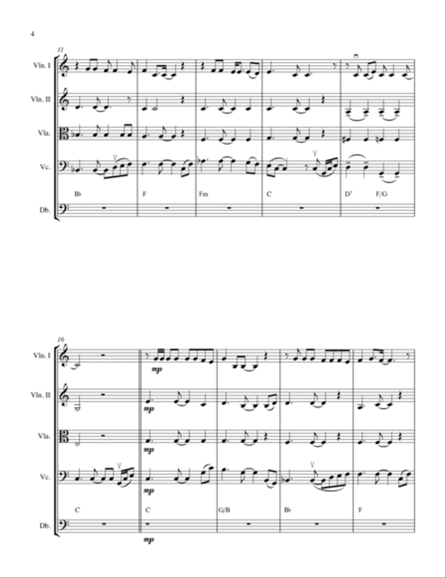 Make You Feel My Love String Quintet scores gallery preview page 4