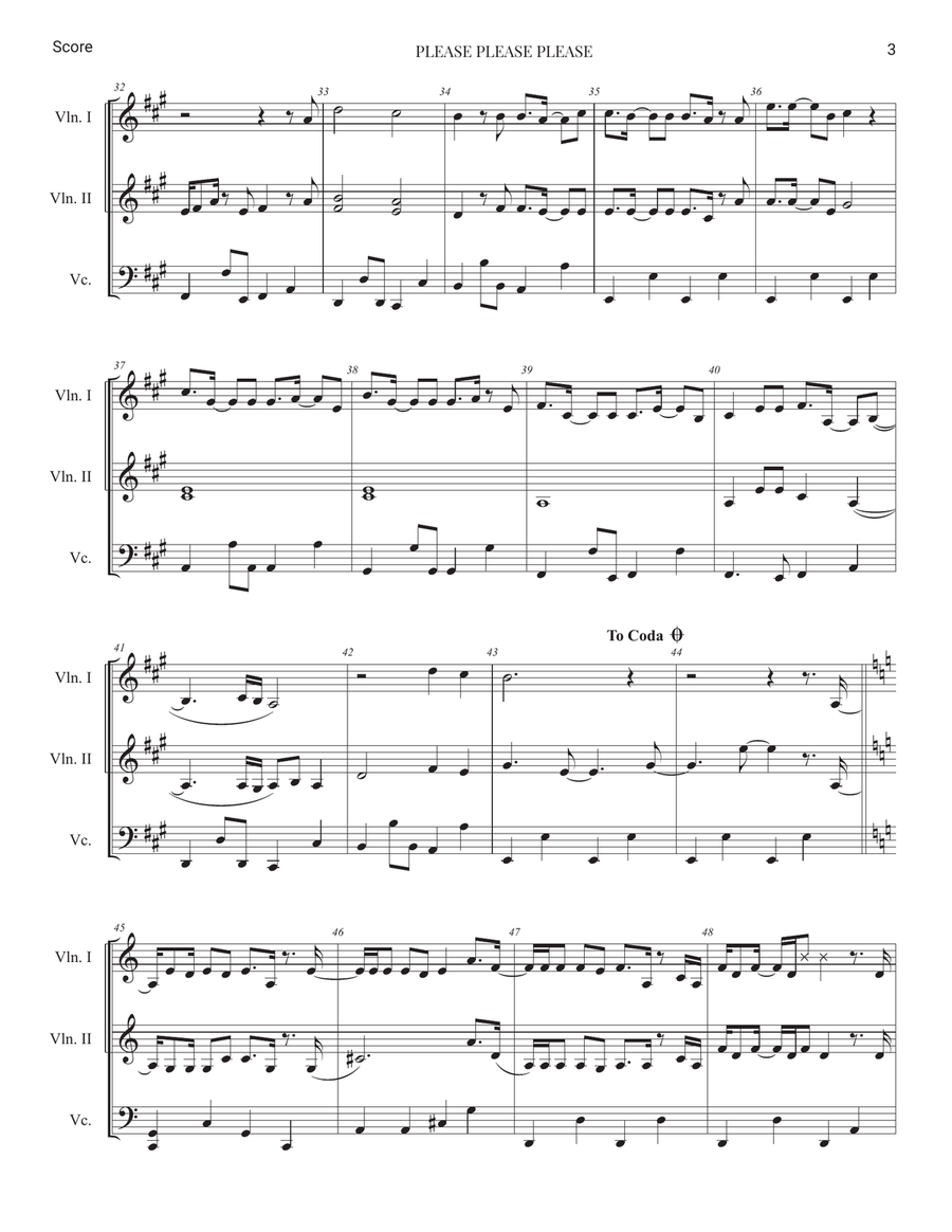 Please Please Please Please Please Please String Trio scores gallery preview page 3