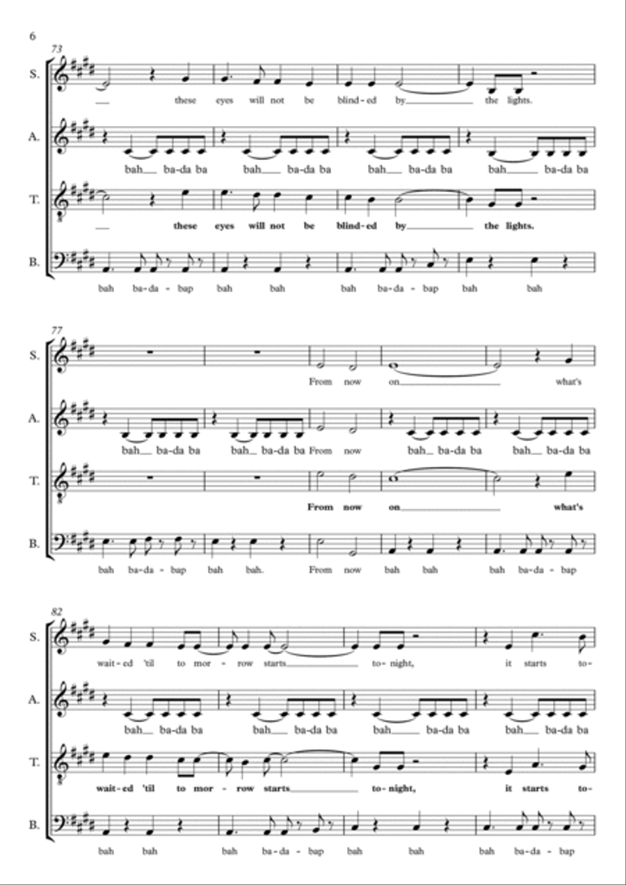 From Now On From Now On 4-Part scores gallery preview page 6