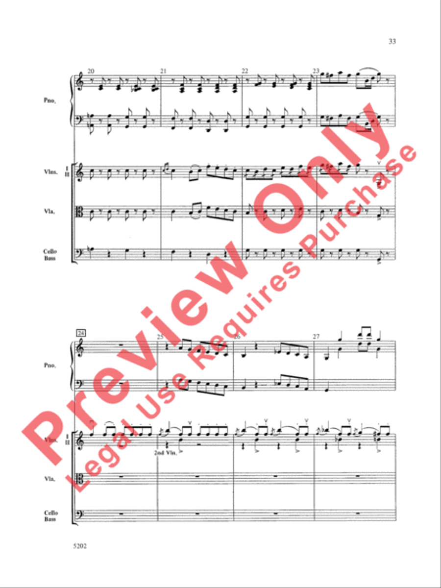 Carnival of the Animals String Orchestra scores gallery preview page 34