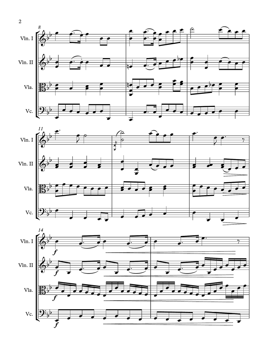 Russian National Anthem (String Quartet) String Quartet scores gallery preview page 2