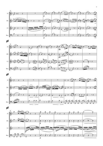 Beethoven: Wind Trio in C Major Op.87 Mvt.II Adagio - woodwind quartet image number null