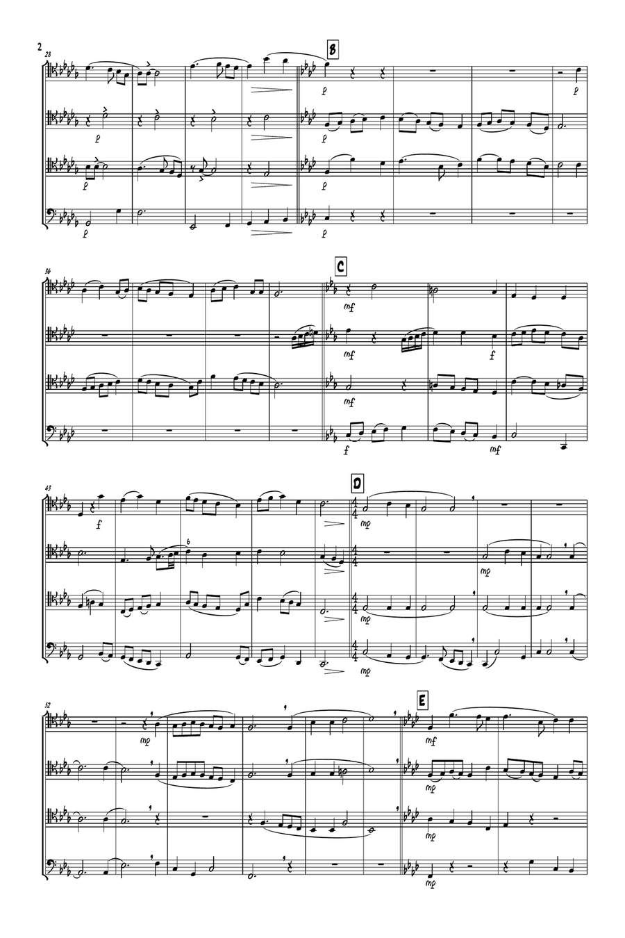 Green Growth the Holly Brass Quartet scores gallery preview page 3