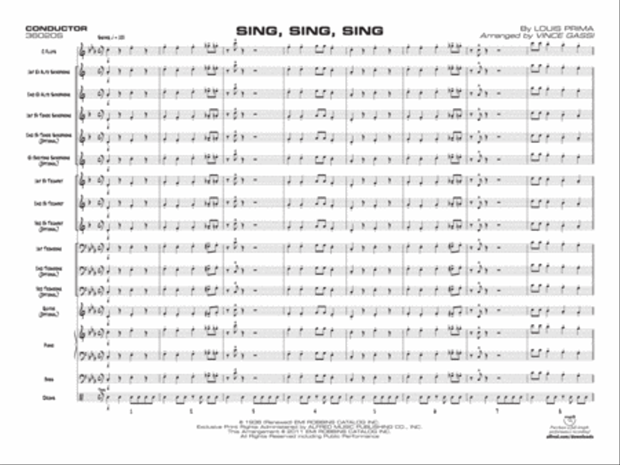 Sing, Sing, Sing Jazz Ensemble scores gallery preview page 2