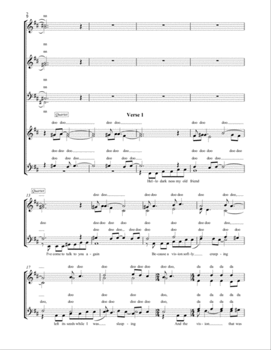 The Sound Of Silence SSAA scores gallery preview page 2