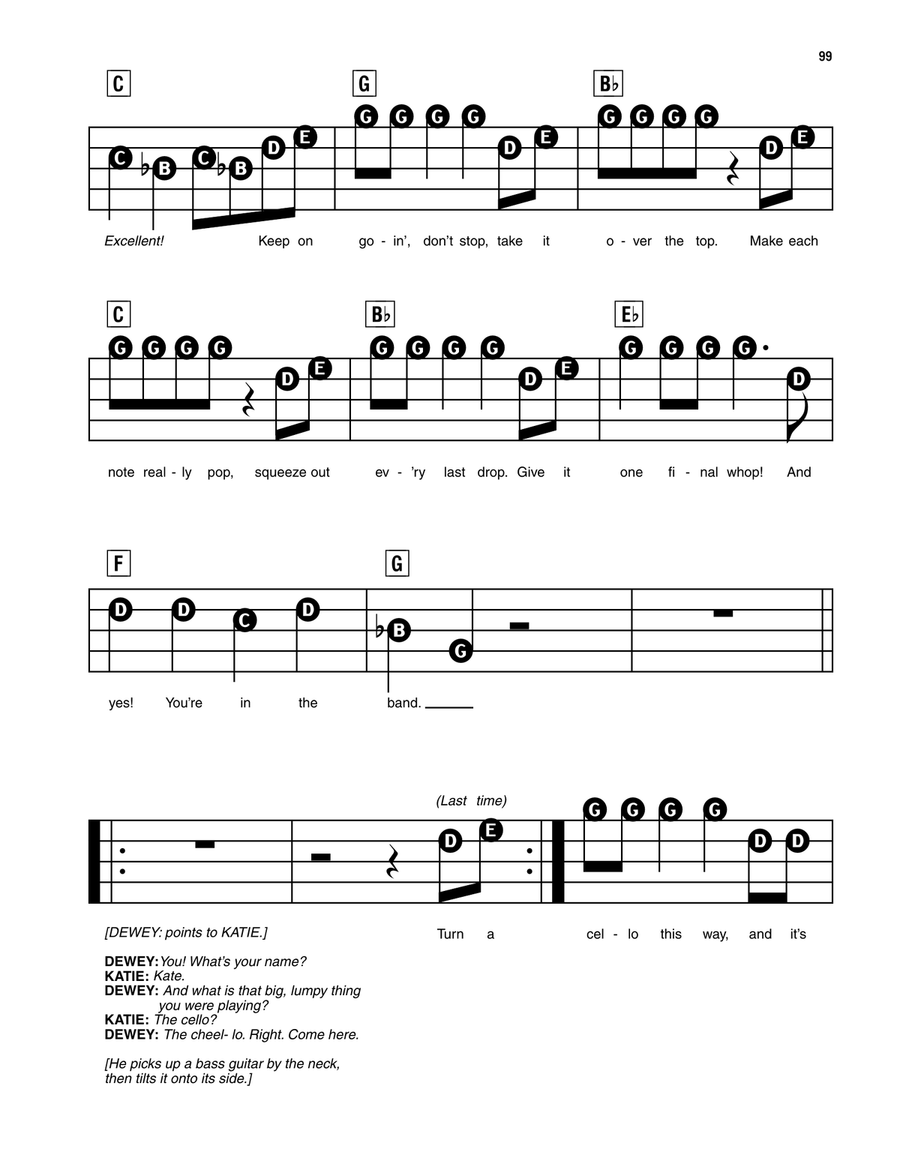 You're In The Band (from School of Rock: The Musical) Electronic Keyboard scores gallery preview page 2