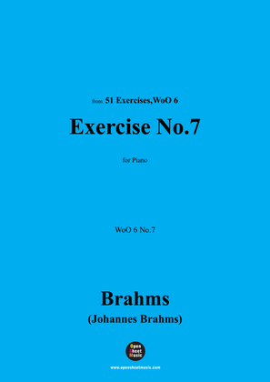 Book cover for Brahms-Exercise No.7,WoO 6 No.7,for Piano