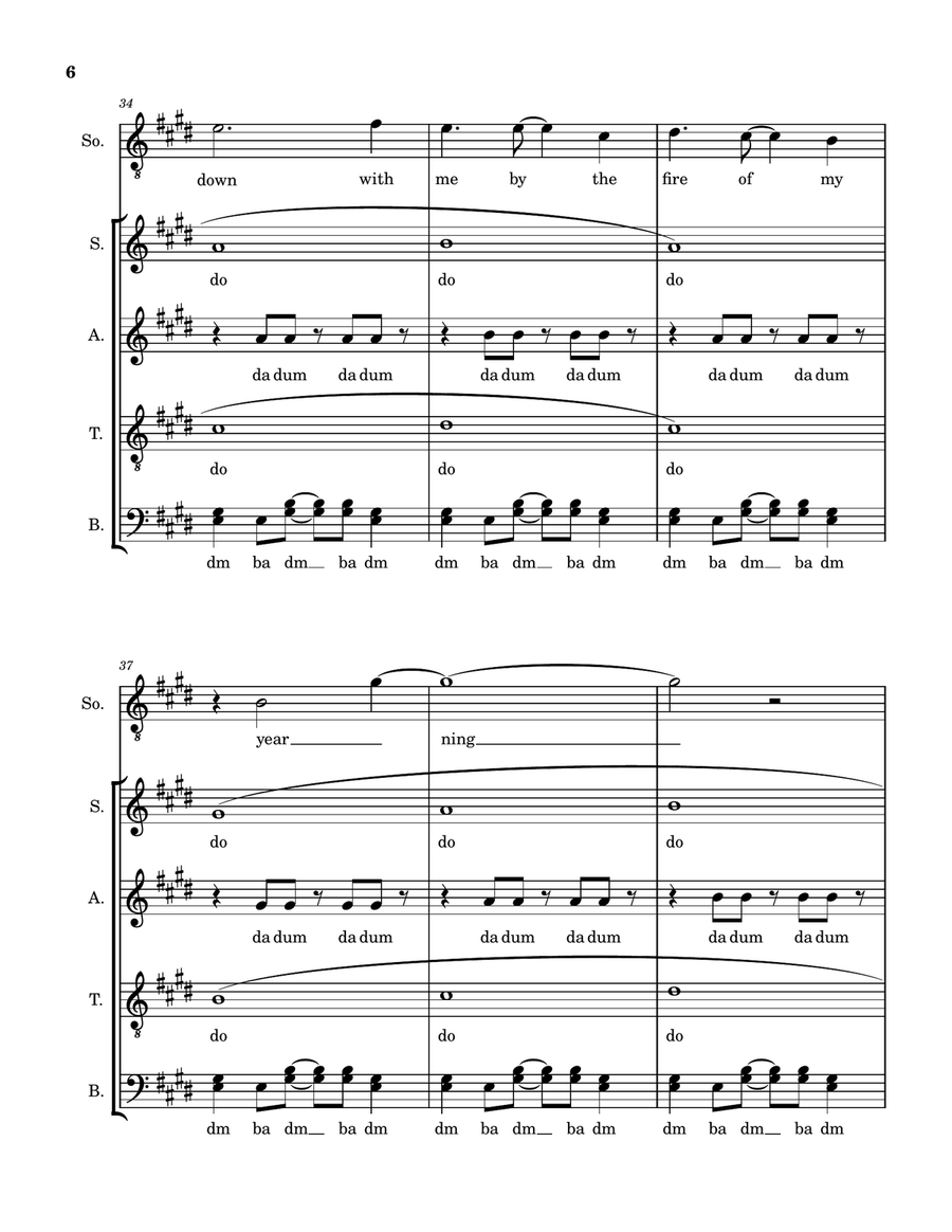 Medley: Ragged Wood with Lorelai 4-Part scores gallery preview page 6