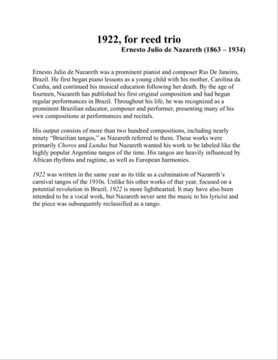 1922 1922 Woodwind Trio scores gallery preview page 3