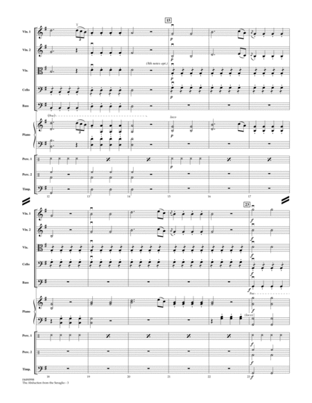 The Abduction From The Seraglio (Overture) - Full Score