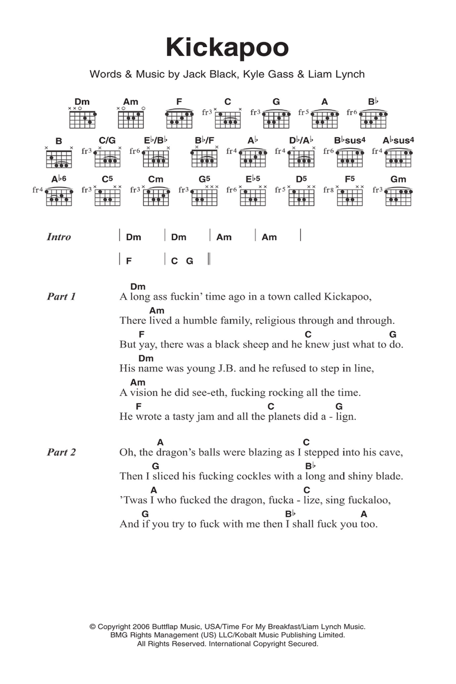 Kickapoo Guitar scores gallery preview page 1