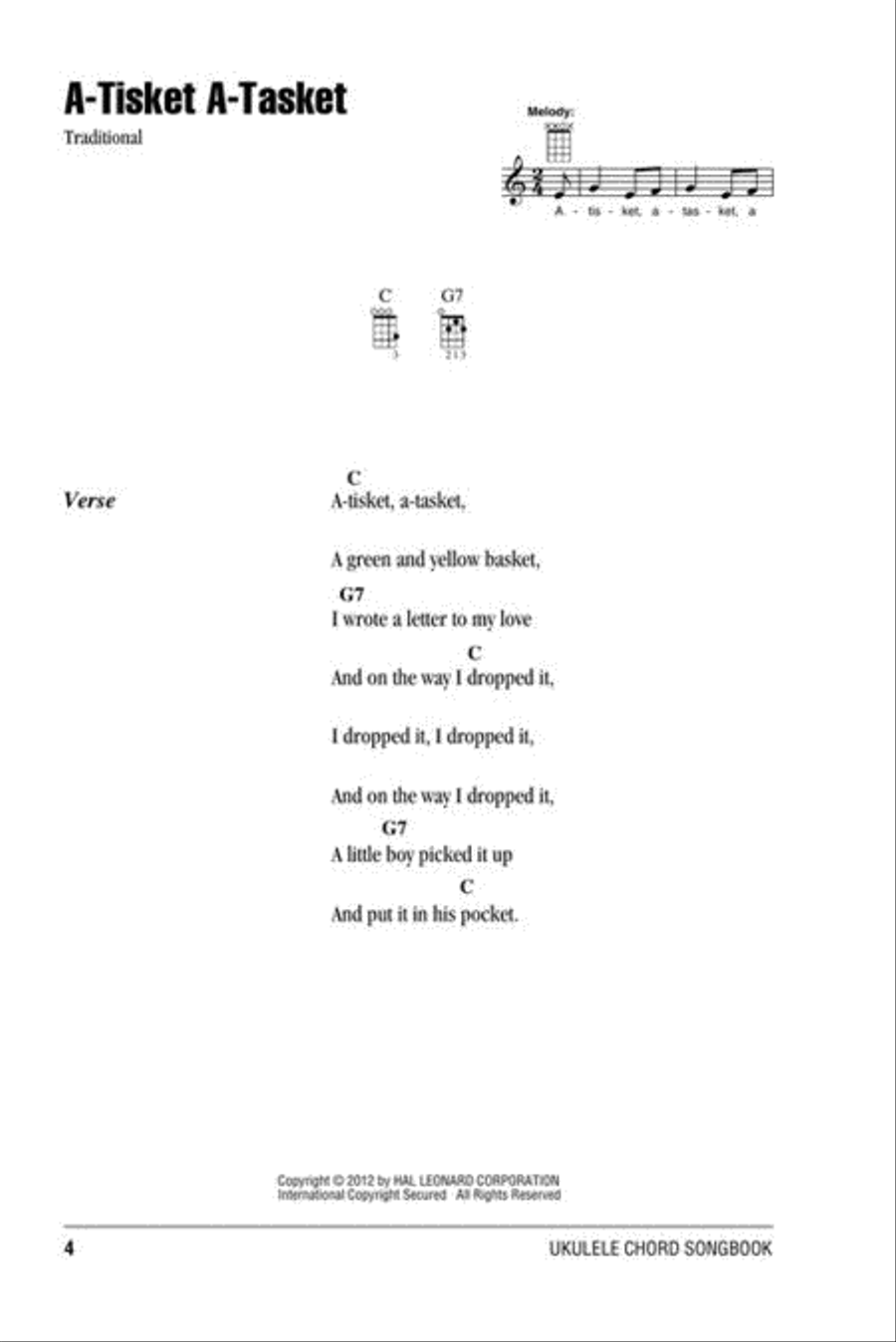 Children's Songs Ukulele scores gallery preview page 5