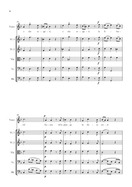 Haendel - Lascia ch’io pianga (for Soprano and String Quintet) image number null