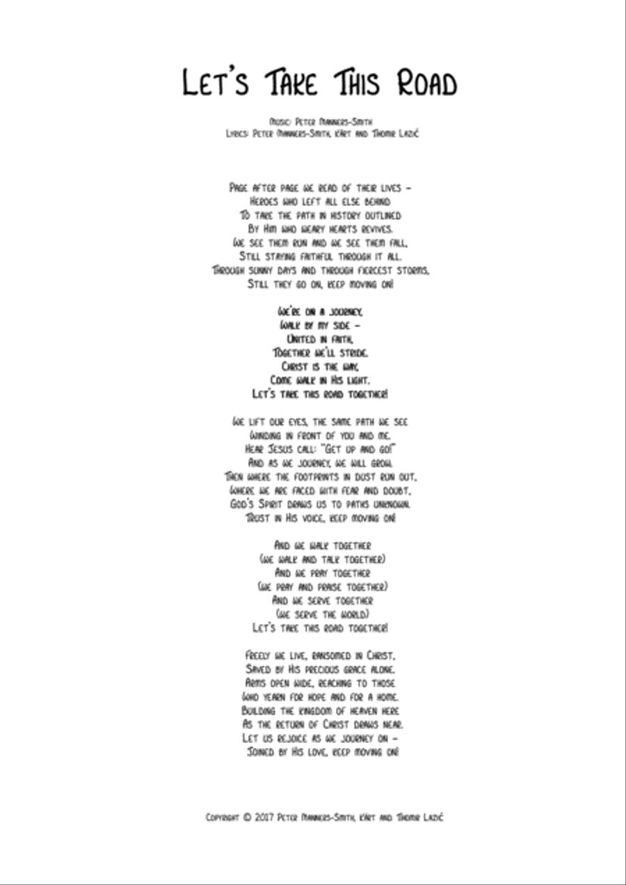Let's take this road Let's take this road Choir scores gallery preview page 2