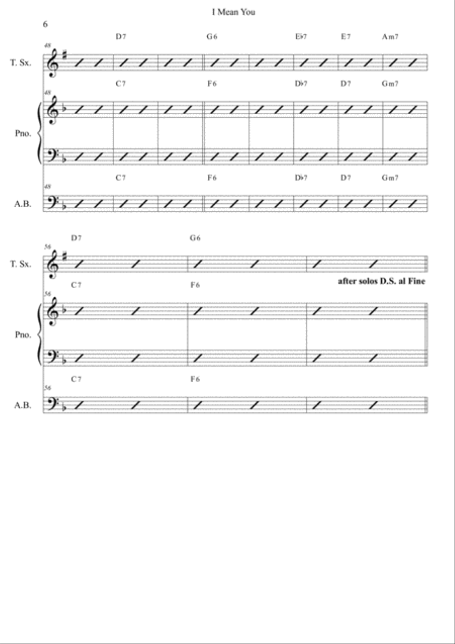 I Mean You Small Ensemble scores gallery preview page 6