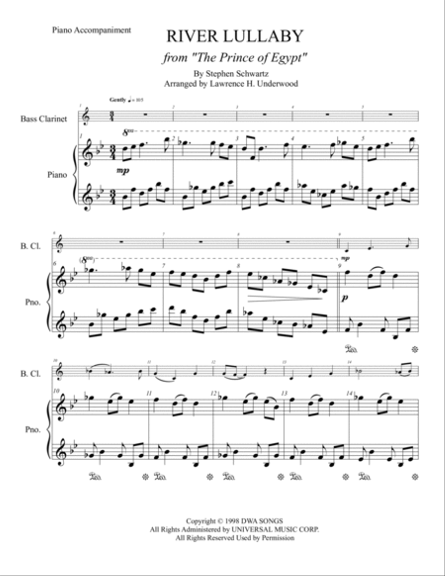River Lullaby Bass Clarinet scores gallery preview page 2