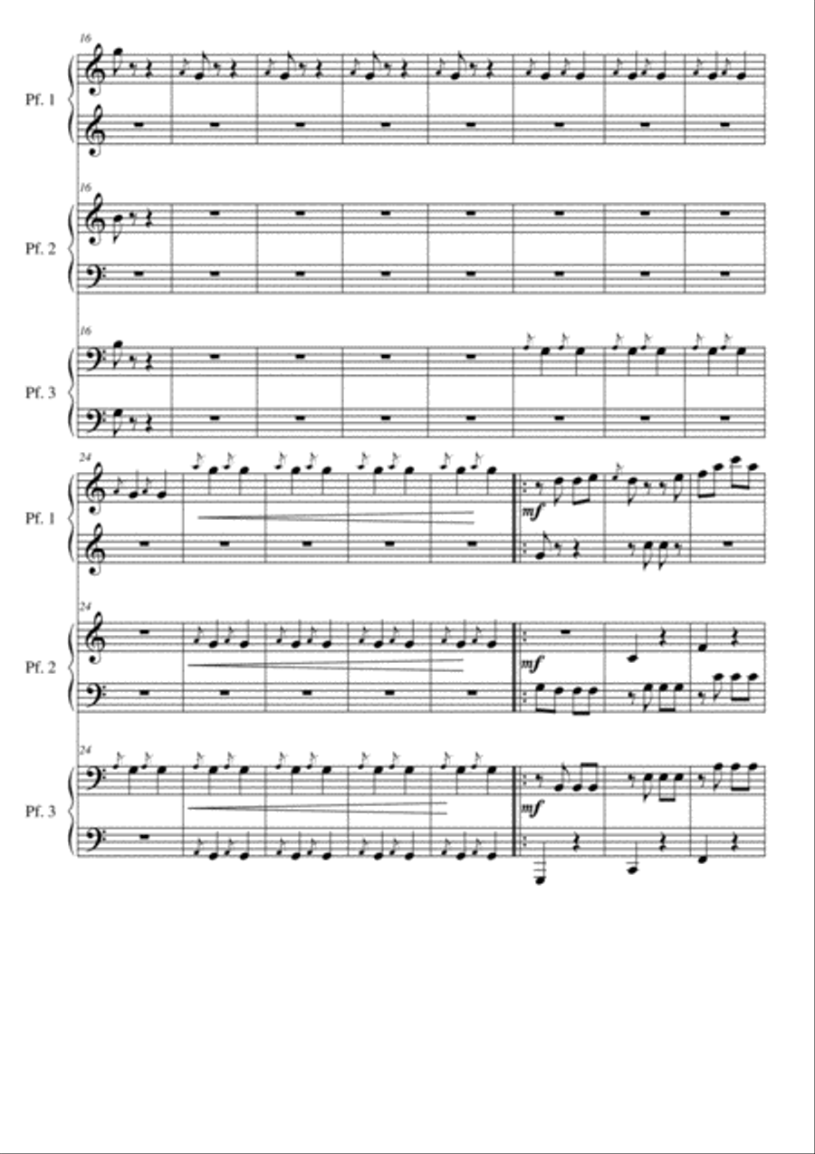 Can Can. Piano 6 hands Piano Method scores gallery preview page 2