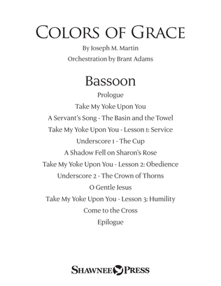 Colors of Grace - Lessons for Lent (New Edition) (Orchestra Accompaniment) - Bassoon
