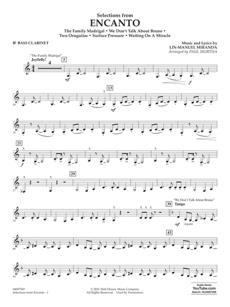 Selections from Encanto (arr. Paul Murtha) - Bb Bass Clarinet