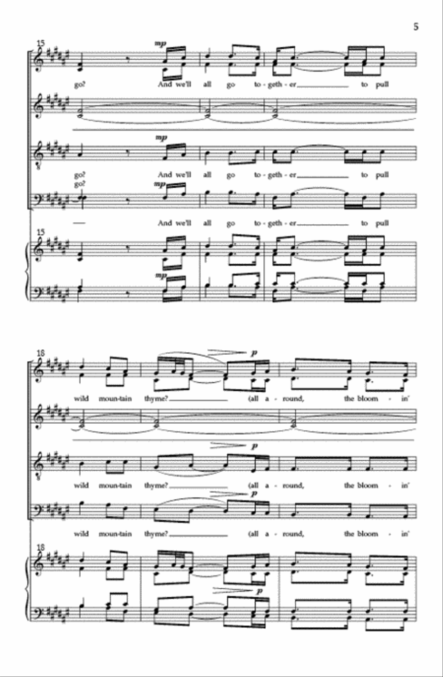 The Wild Mountain Thyme The Wild Mountain Thyme Divisi scores gallery preview page 4