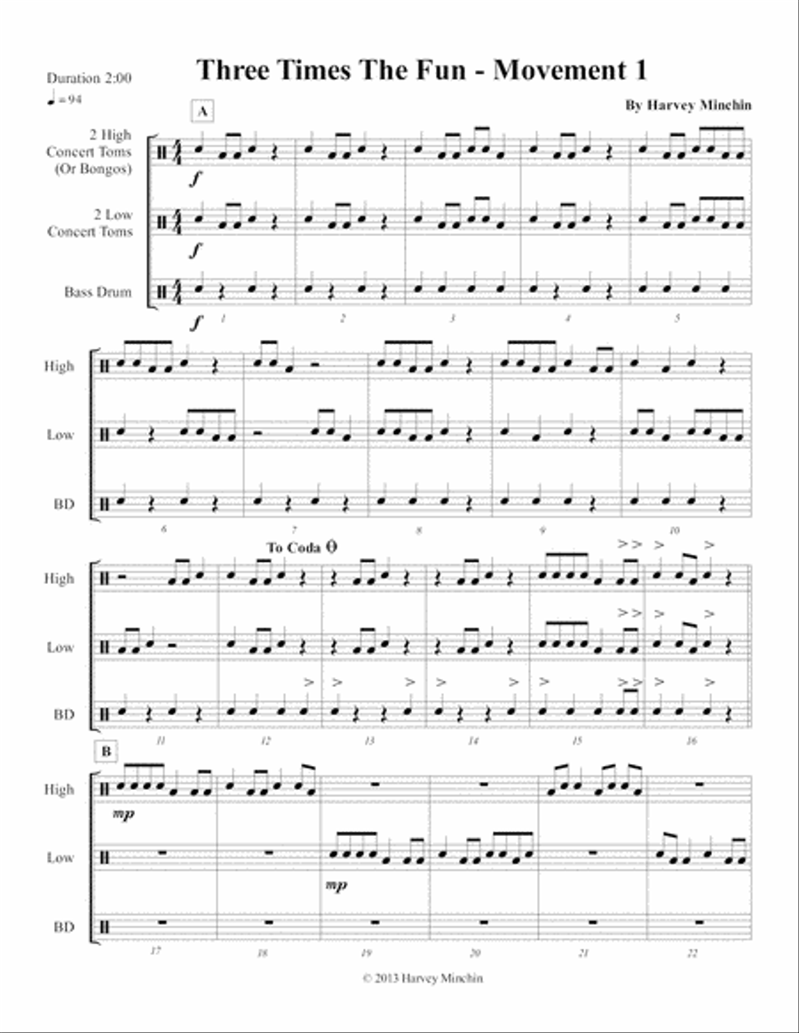 Three Times The Fun Percussion Ensemble scores gallery preview page 2