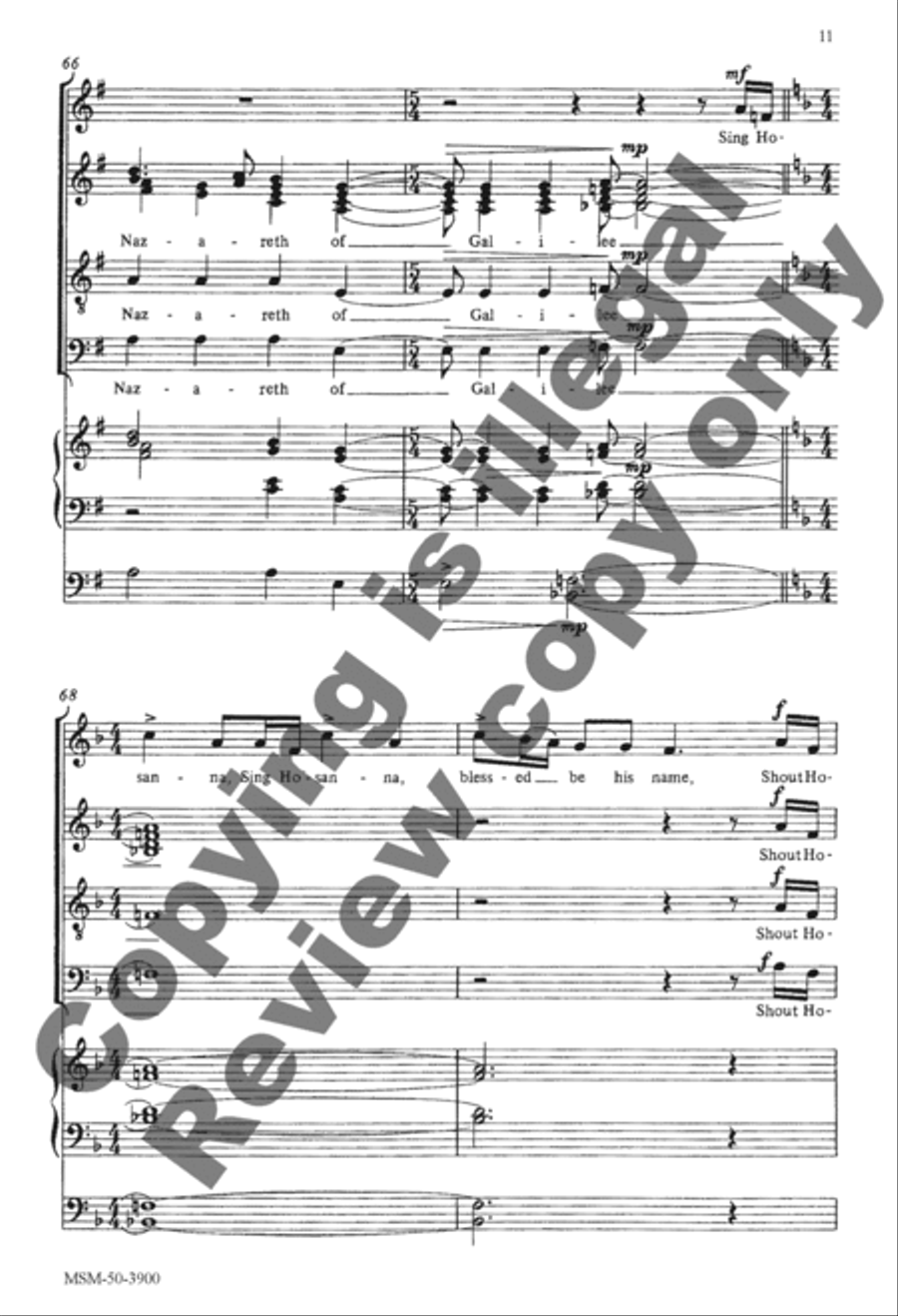 Song of Jubilation Divisi scores gallery preview page 10