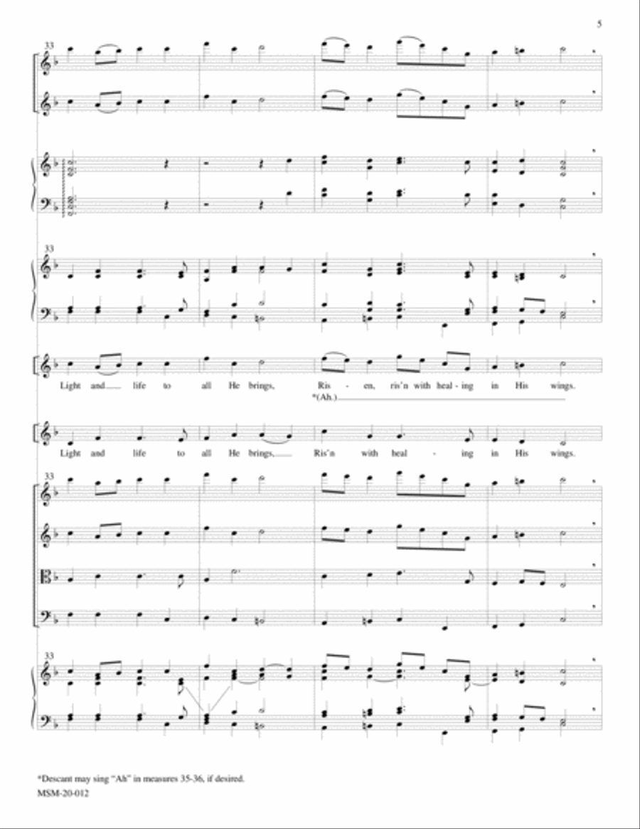 Hark! The Herald Angels Sing Choir scores gallery preview page 5