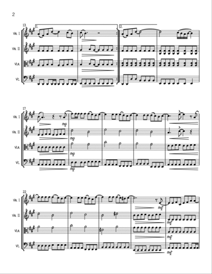 Love Grows (where My Rosemary Goes) String Quartet scores gallery preview page 2