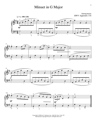 Menuet In G Major, BWV App. 116