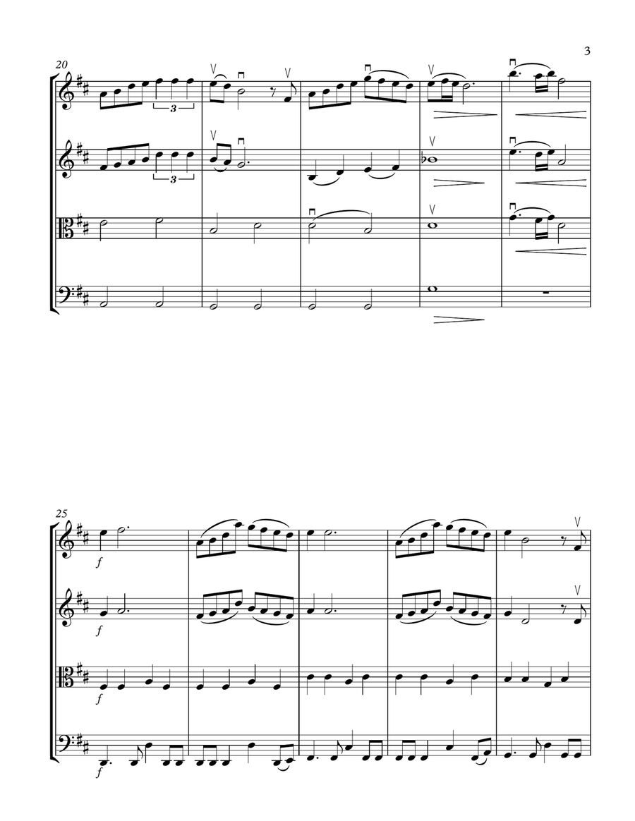 Speechless String Quartet scores gallery preview page 3