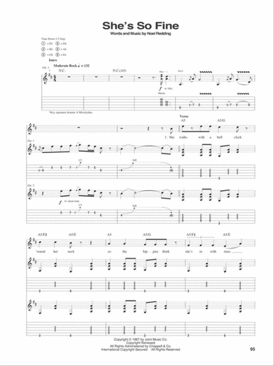 Jimi Hendrix – Axis: Bold As Love Electric Guitar scores gallery preview page 6