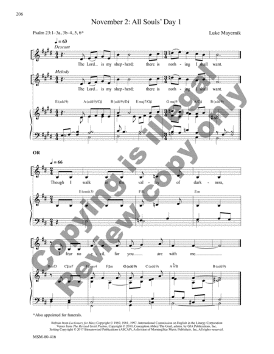 The Five Graces Psalter: Lectionary Psalms 4-Part scores gallery preview page 30