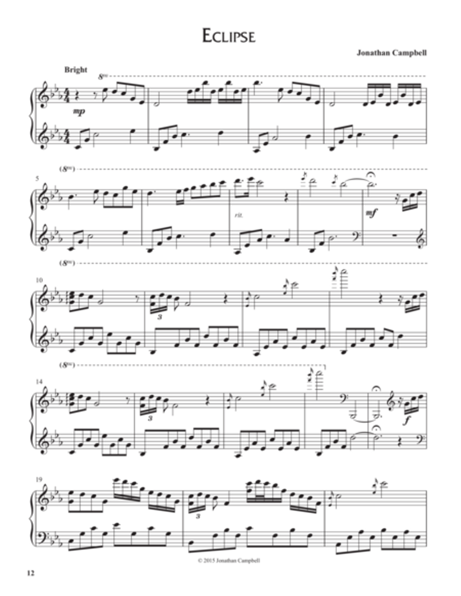 Eclipse Piano Solo scores gallery preview page 1
