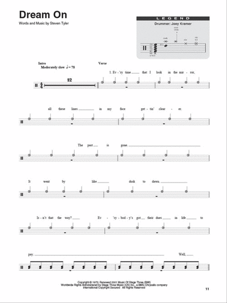 Aerosmith Aerosmith Percussion scores gallery preview page 4