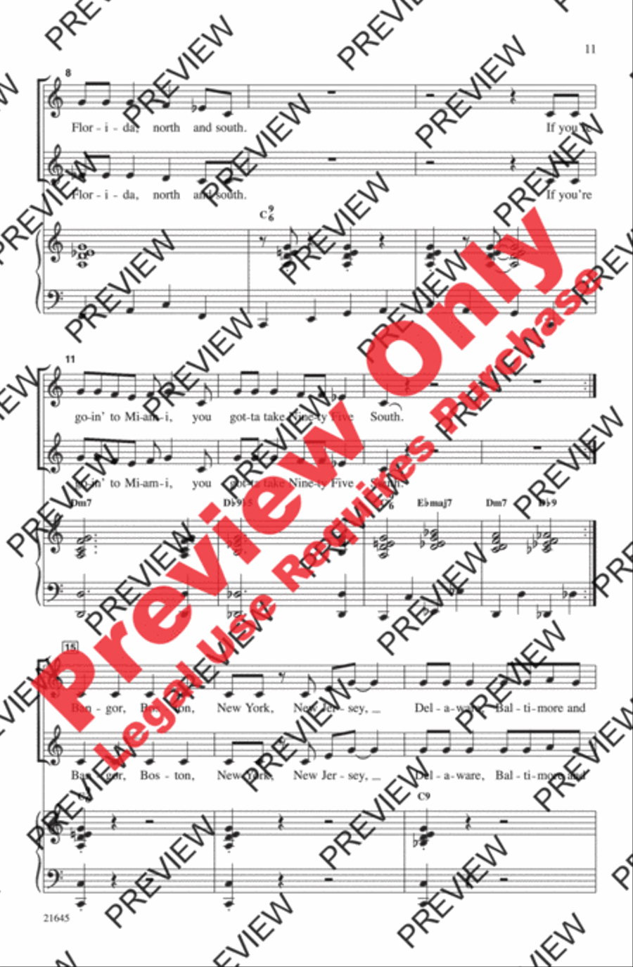 A Jazz Trio 2-Part scores gallery preview page 11