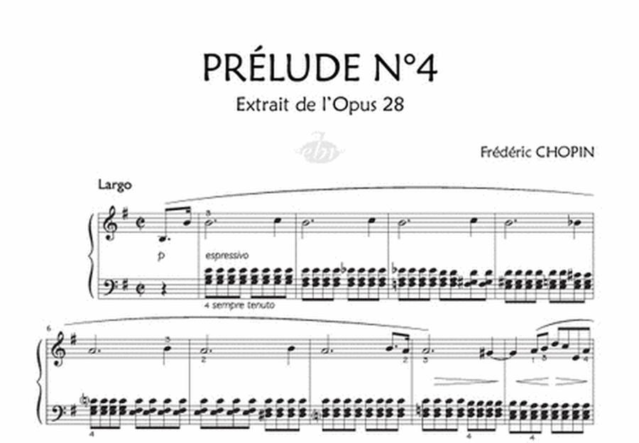 Prélude n°4 Opus 28 (Collection Anacrouse)