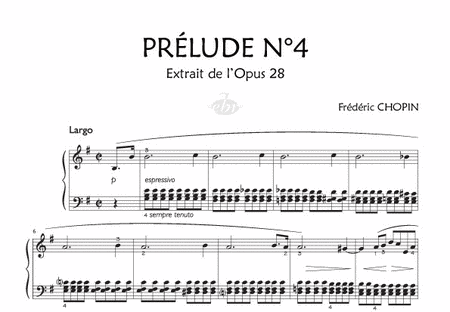 Prélude n°4 Opus 28 (Collection Anacrouse)