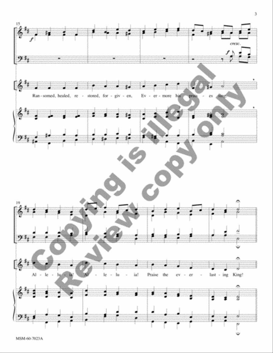 Praise, My Soul, the King of Heaven (Full Score) Choir scores gallery preview page 5