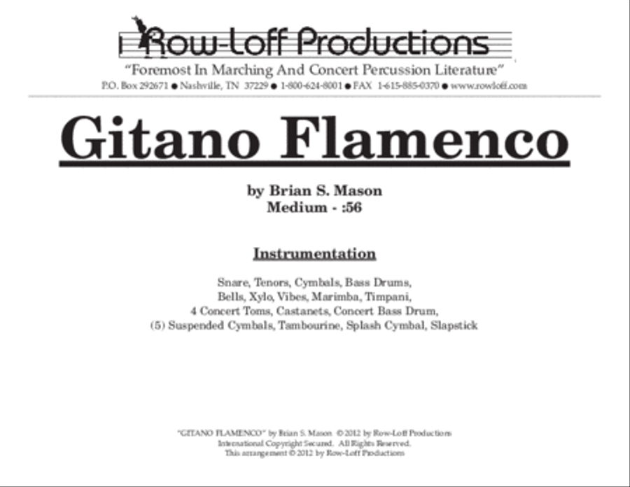 Gitano Flamenco Percussion Ensemble scores gallery preview page 2