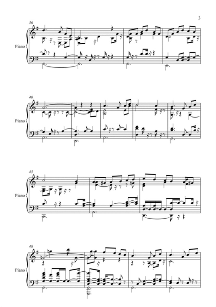 Valsa da Rainha da Borborema (piano) Easy Piano scores gallery preview page 3