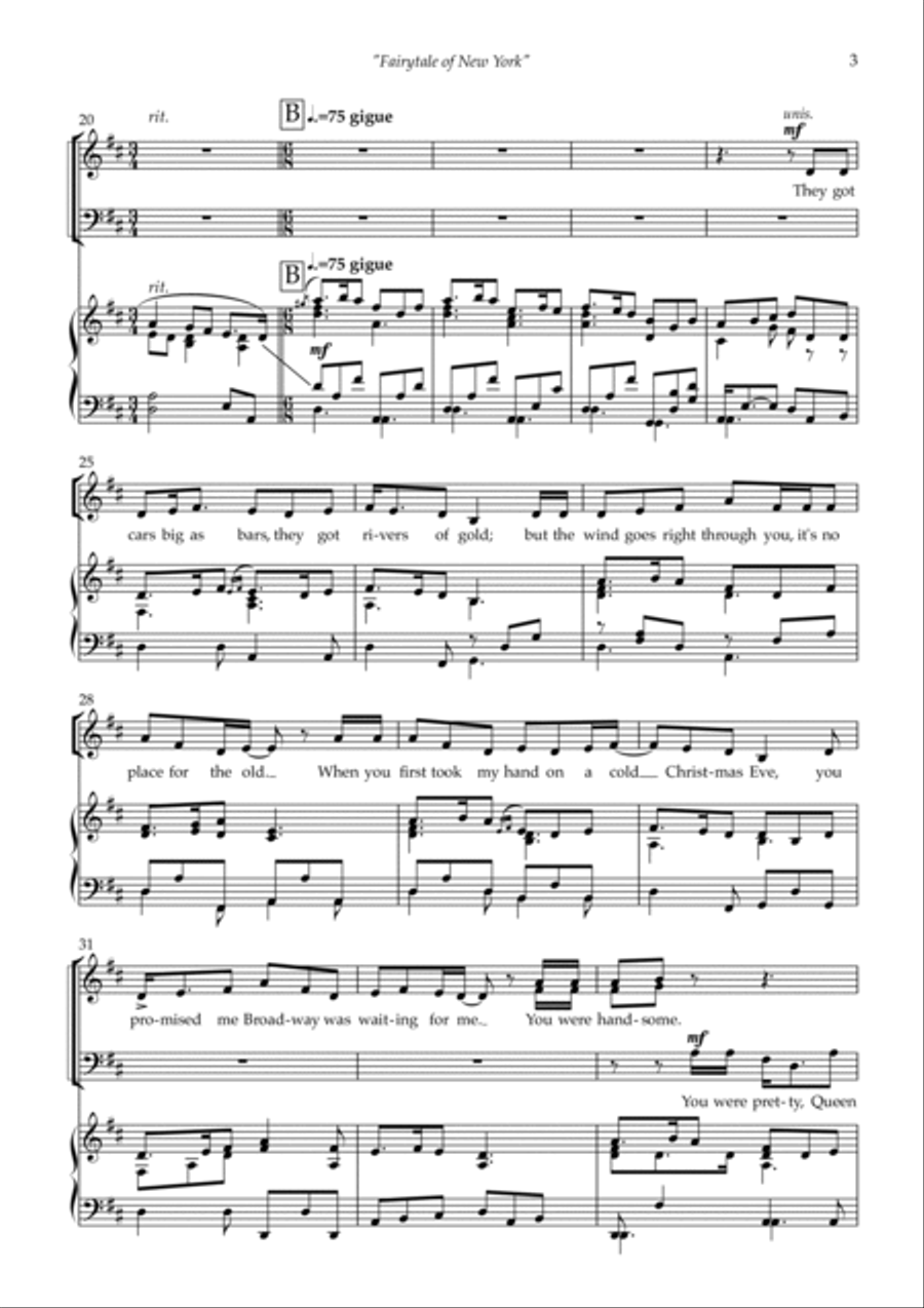 Fairytale Of New York Fairytale Of New York 4-Part scores gallery preview page 5