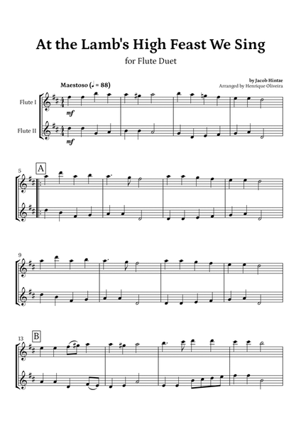 At the Lamb's High Feast We Sing (Flute Duet) - Easter Hymn image number null