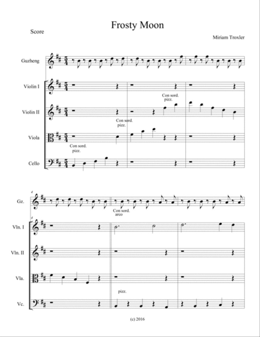 Frosty Moon String Quartet scores gallery preview page 4