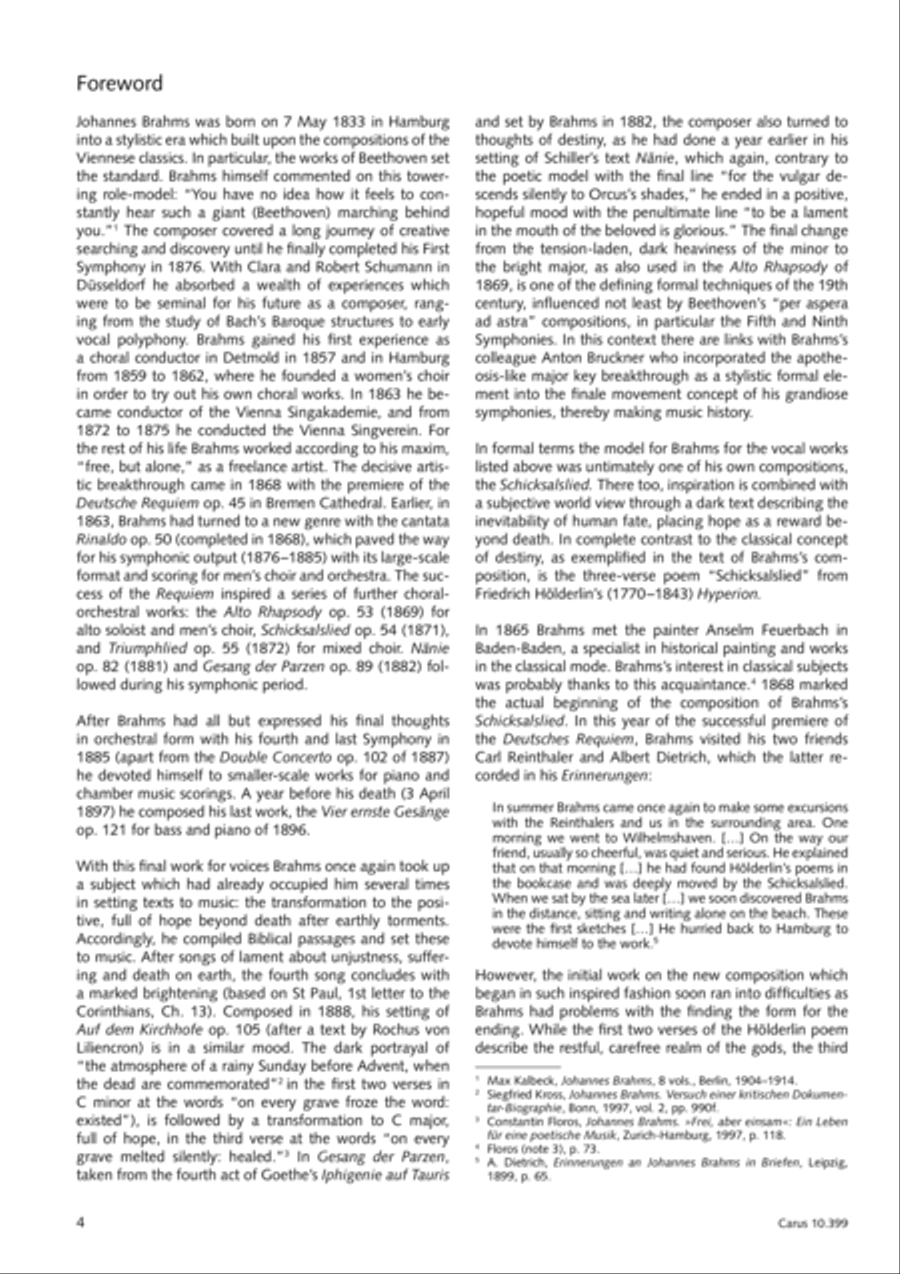 Schicksalslied, Op. 54 4-Part scores gallery preview page 5