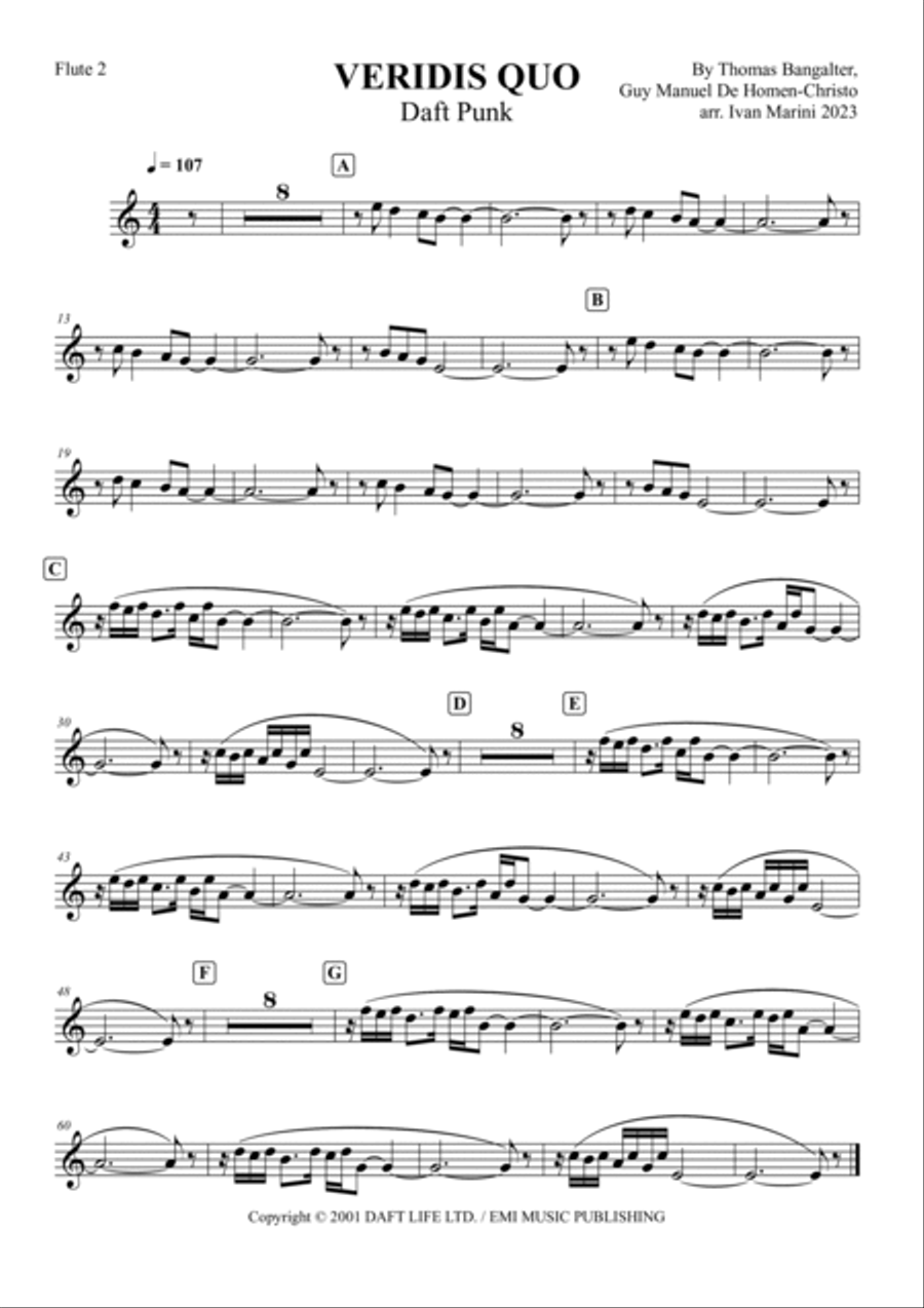 Veridis Quo Small Ensemble scores gallery preview page 5