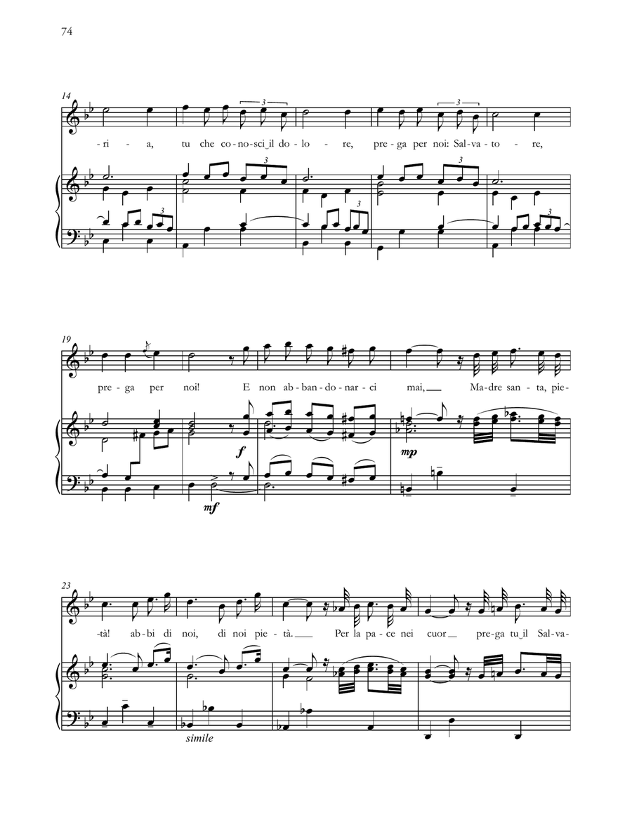 Oh, Madre Benedetta! (Adagio Di Albinoni) Voice scores gallery preview page 2