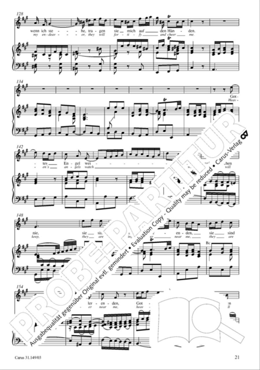 The voice of rejoicing and hope (Man singet mit Freuden vom Sieg) 4-Part scores gallery preview page 22