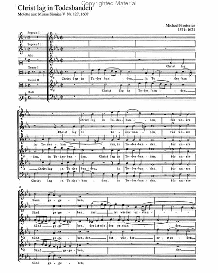Christ lay in death's cold prison (Christ lag in Todesbanden) Choir scores gallery preview page 2