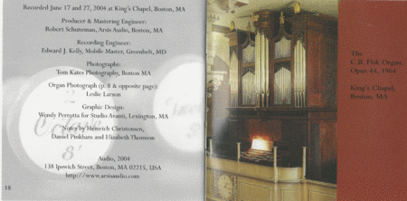 Heinrich Christensen Plays the C.B. Fisk Organ, King's Chapel, Boston